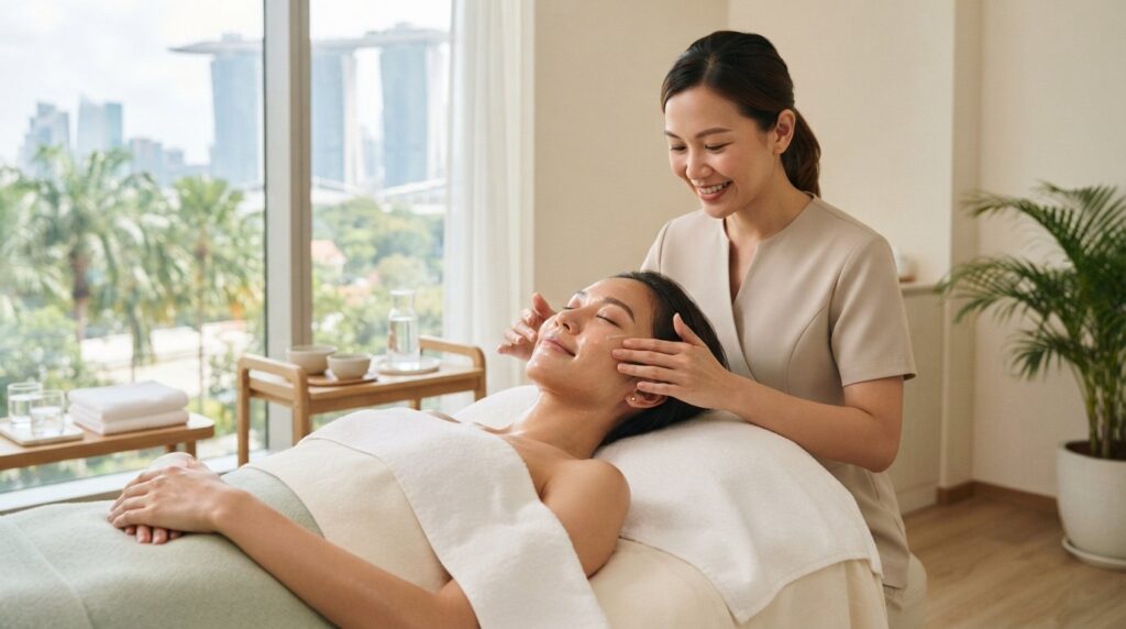 Post-holiday skin recovery facial choices for calm, hydrated skin